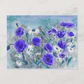 briefkaart "Poppy Blue" (Voorkant)