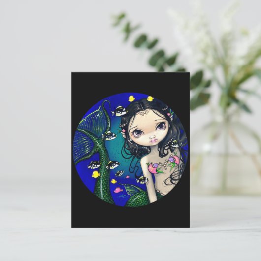 briefkaart "Porthole Mermaid" (Staand voorkant)