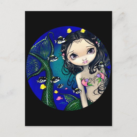 briefkaart "Porthole Mermaid" (Voorkant)