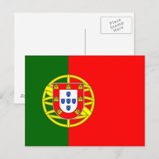 Briefkaart Portugese vlag (Voorkant / Achterkant)