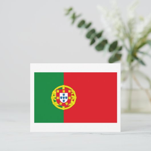 Briefkaart Portugese vlag (Staand voorkant)