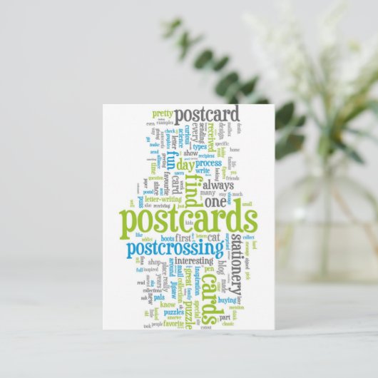 Briefkaart "Postcrossover green" (Staand voorkant)