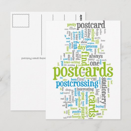 Briefkaart "Postcrossover green" (Voorkant / Achterkant)