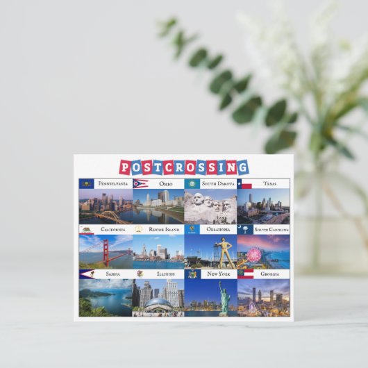 Briefkaart postovergangen (Staand voorkant)