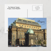 Briefkaart Praag het nationaal theater (Voorkant / Achterkant)