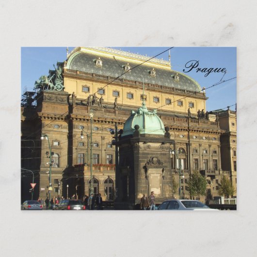 Briefkaart Praag het nationaal theater (Voorkant)