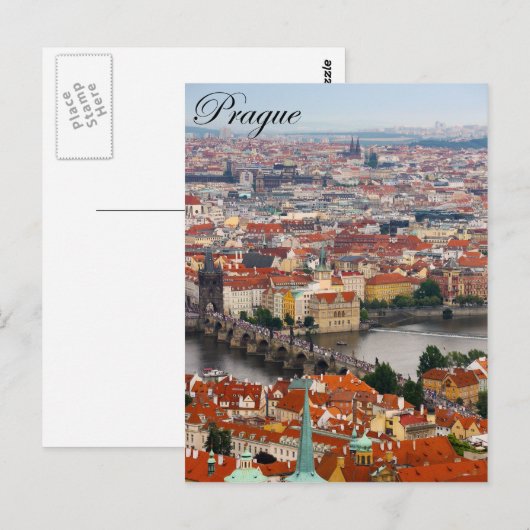 Briefkaart Prague Charles Bridge (Karlův most) (Voorkant / Achterkant)