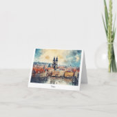 Briefkaart Prague-nacht in Tsjechië (Voorkant)