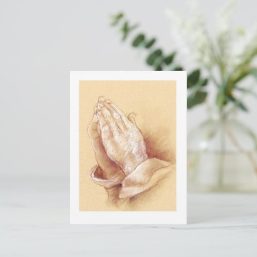 Briefkaart Praying Hands (Staand voorkant)