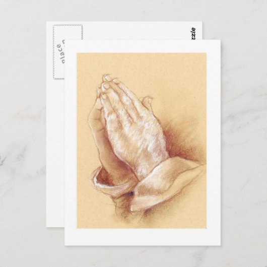 Briefkaart Praying Hands (Voorkant / Achterkant)