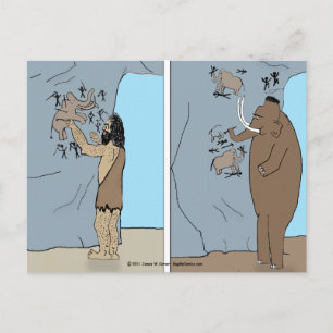 briefkaart "Prehistorische Spin"