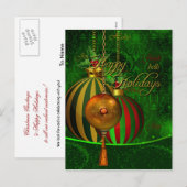 Briefkaart Prettige feestdagen Xmas Vrolijk Kerstf (Voorkant / Achterkant)