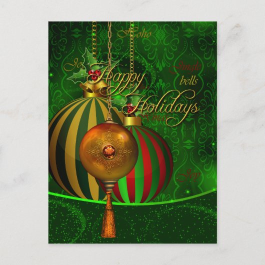 Briefkaart Prettige feestdagen Xmas Vrolijk Kerstf (Voorkant)