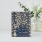 Briefkaart Pride & Prejudice Peacock Hoesje (Staand voorkant)