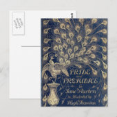 Briefkaart Pride & Prejudice Peacock Hoesje (Voorkant / Achterkant)
