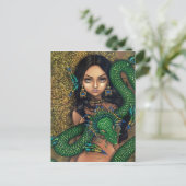 briefkaart "Priestess of Quetzalcoatl" (Staand voorkant)