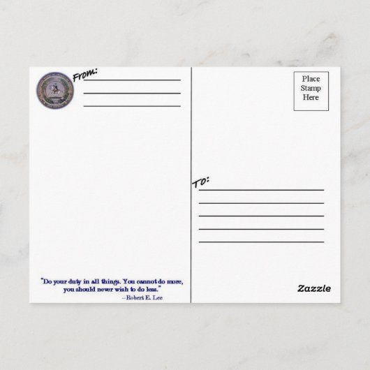 Briefkaart prijsopgave (Achterkant)