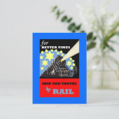 BRIEFKAART PROMO VOOR  SPOORWEGTREINTRIPS (Staand voorkant)