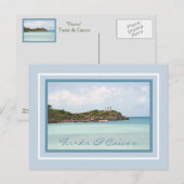 briefkaart-, PROVIDENCIALEN-, TURKS- EN CAICOSEILA Briefkaart (Voorkant / Achterkant)