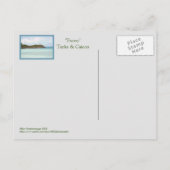 briefkaart-, PROVIDENCIALEN-, TURKS- EN CAICOSEILA Briefkaart (Achterkant)