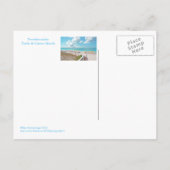 briefkaart "PROVIDENCIALES AFWACHT VAN UW ARRIVAL" (Achterkant)