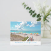 briefkaart "PROVIDENCIALES AFWACHT VAN UW ARRIVAL" (Staand voorkant)