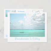 Briefkaart, "PROVIDENCIALES ROEPT"/SAILBOAT Briefkaart (Voorkant / Achterkant)