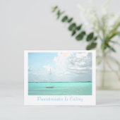 Briefkaart, "PROVIDENCIALES ROEPT"/SAILBOAT Briefkaart (Staand voorkant)