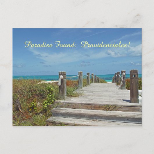 briefkaart/Providenciales/Turks en Caicos/Paradise Briefkaart (Voorkant)