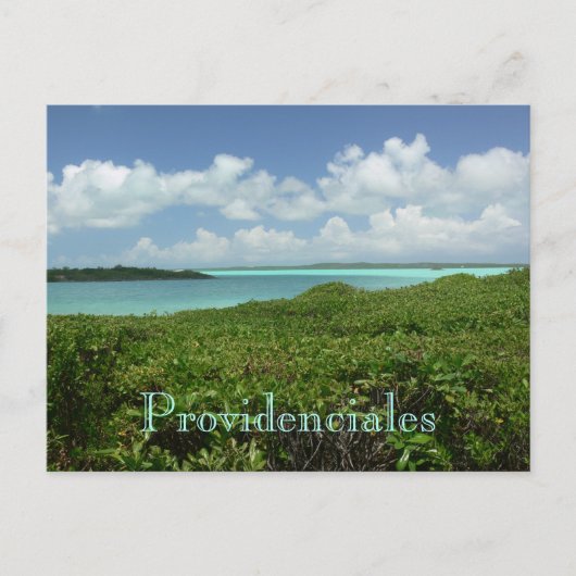briefkaart, "PROVIDENCIALES/TURKS- EN CAICOSEILAND Briefkaart (Voorkant)