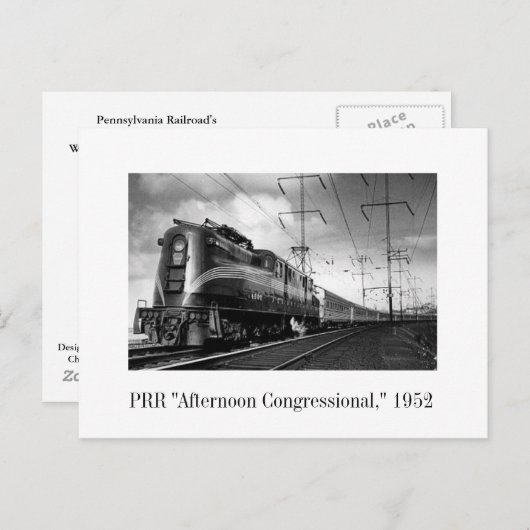 Briefkaart - PRR "Aftermiddagcongressional" 1952 (Voorkant / Achterkant)