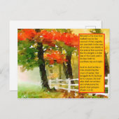 Briefkaart - Psalm 1:1-3 gezouten is het Man (Voorkant / Achterkant)