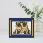 Briefkaart  Pug Dogs (Staand voorkant)