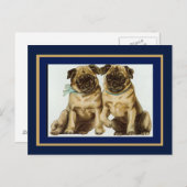 Briefkaart  Pug Dogs (Voorkant / Achterkant)