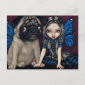 briefkaart "Pug Pixie" (Voorkant)