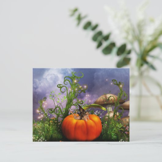 Briefkaart Pumpkin Pixie (Staand voorkant)