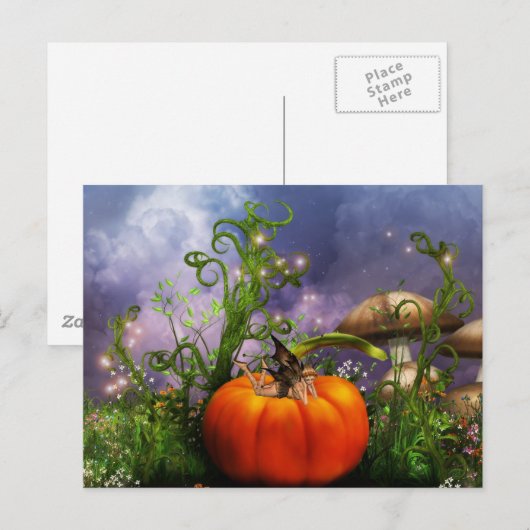 Briefkaart Pumpkin Pixie (Voorkant / Achterkant)