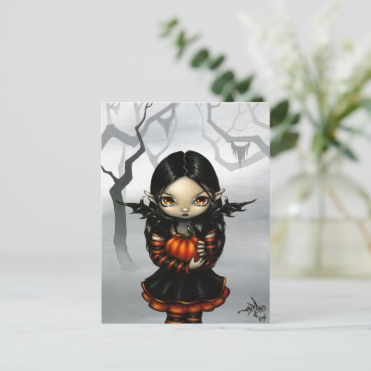 briefkaart "Pumpkin Pixie" (Staand voorkant)