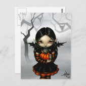 briefkaart "Pumpkin Pixie" (Voorkant / Achterkant)