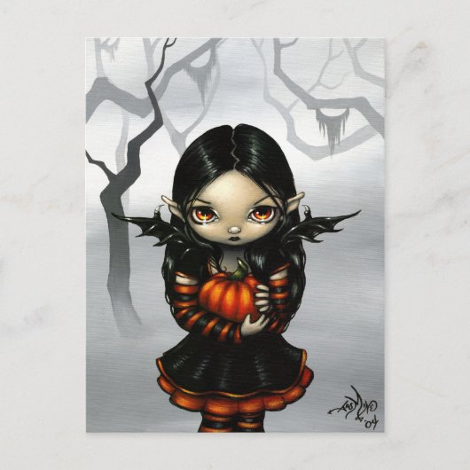 briefkaart "Pumpkin Pixie" (Voorkant)