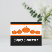 Briefkaart Pumpkin Row Halloween (Staand voorkant)