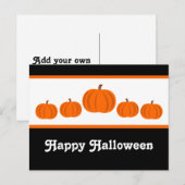 Briefkaart Pumpkin Row Halloween (Voorkant / Achterkant)