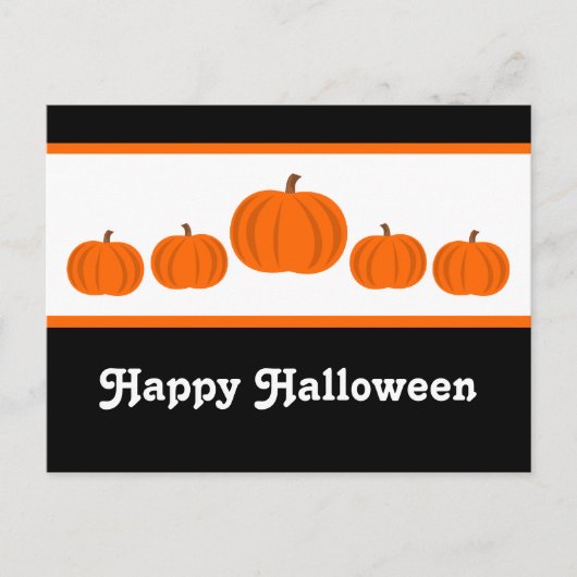 Briefkaart Pumpkin Row Halloween (Voorkant)