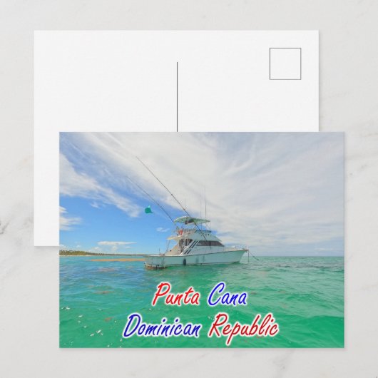 Briefkaart PUNTA CANA BOAT (Voorkant / Achterkant)