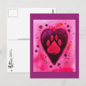 briefkaart "Puppy Love" (Voorkant / Achterkant)