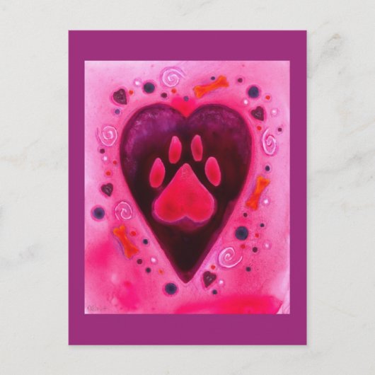 briefkaart "Puppy Love" (Voorkant)