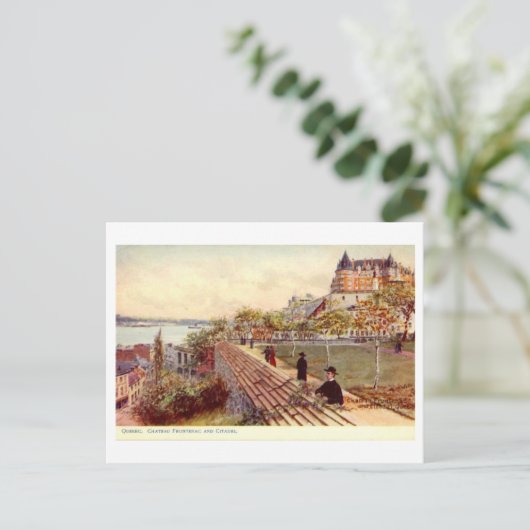 Briefkaart, Quebec, Chateau Frontenac Briefkaart (Staand voorkant)