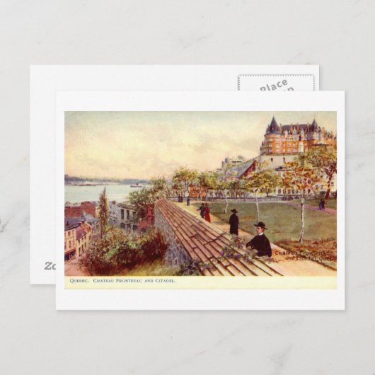Briefkaart, Quebec, Chateau Frontenac Briefkaart (Voorkant / Achterkant)