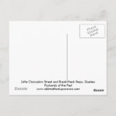 Briefkaart, Quebec City, Little ChamPlastreet Briefkaart (Achterkant)