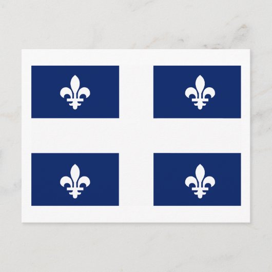 Briefkaart Quebec Flag (provincie) (Voorkant)